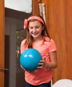 Champion Sports Plastic Bowling Ball: Rubberized Soft Ball for Training & Kids Games Blue (4 Pounds) 9 910SRrjXUSL