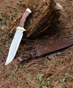 Mossy Oak 14-inch Bowie Knife, Full-tang Fixed Blade, Wood Handle Hunting Knife with Leather Sheath for Camping, Hiking, Survival 36 910TJeLSXdL