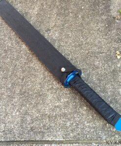 Alternative view of NEW! 27" Ninja Sword Machete BLUE Full Tang Tactical Blade Katana NEW w/Sheath