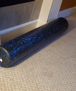 Amazon Basics High-Density Round Foam Roller for Exercise, Massage, Muscle Recovery Blue Speckled 36-Inch 37 910VI9WWiGL