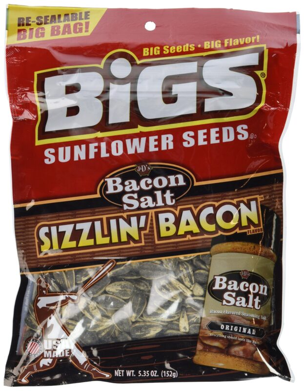 Bigs Sunflower Seeds (Pack Of 2) (Bacon Salt Sizzlin Bacon) Swiftsly