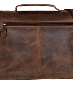15" Buffalo Leather Vintage Rustic Leather Messenger Laptop Briefcase Satchel Bag for Men and Women 9 910wECoyi4L