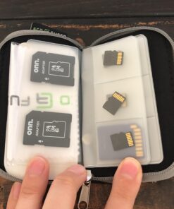 Memory Card Case - Fits up to 22x SD, SDHC, Micro SD, Mini SD and 4X CF - Holder with 22 Slots (8 Pages) - for Storage and Travel (Grey) Grey 21 910y Im69uL