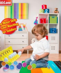 Alternative view of Kidzlane Color Matching Egg Toy Set - 12 Play Eggs Toddler Toys - Educational Color and Number Recognition Skills - Kids Toy Eggs That Crack Open - Learning Egg Game Puzzle for Toddlers, Boys, Girls Yellow