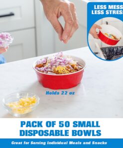 GoBig Red Party Cup Bowls - Disposable Plastic Bowls - 2 Sizes Small - 50 Pack 10 9113gmoRFL