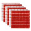 DII Basic Terry Collection Windowpane Dishcloth Set, 12x12, Red, 6 Piece 10 91150jREZbL