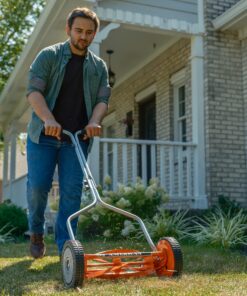 American Lawn Mower Company 1204-14 14-Inch 4-Blade Push Reel Lawn Mower, Red 14-Inch, 4-Blade 41 9118J00MM5L