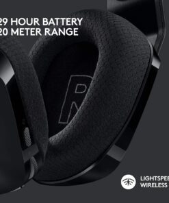 Logitech G733 Lightspeed Wireless Gaming Headset with Suspension Headband, Lightsync RGB, Blue VO!CE mic technology and PRO-G audio drivers - Black 22 911GW4iN1dL