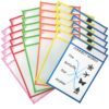 Clipco Dry Erase Pocket Sleeves Assorted Colors (30-Pack)