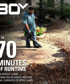 Alternative view of Greenworks 80V (125 MPH / 500 CFM / 75+ Compatible Tools) Cordless Axial Leaf Blower, 2.0Ah Battery and Charger Included Blower (2.0Ah)