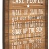 Pavilion Gift Company 67217 We People Lake People Rules Sign, 12 x 15, Brown 34 911RkU4gIoL