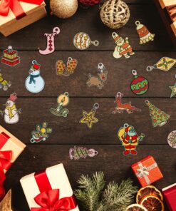 Warckon 24Pcs Christmas Shrink Plastic Kit Include 12Pcs Pre-Printed Christmas Shrinky Plastic Paper and 12Pcs Blank Shrinky Plastic Sheets for Halloween Kids Creative Craft 10 911bVhshbuL