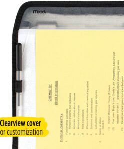 Five Star 7 Pocket Expanding File Organizer, Plastic Expandable File Folders with Customizable Tabs & Clear Cover, Holds 11" x 8-1/2", Zipper Closure, White (72508) 19 911cQMkq2gL