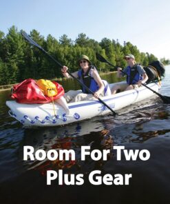 Sea Eagle SE370 Inflatable Sports Kayak -1-3 Person-Portable Stowable & Lightweight-with Seat(s), Paddle(s), Pump and Bag SE370 Sports Kayak Pro 29 911fu084Y7L