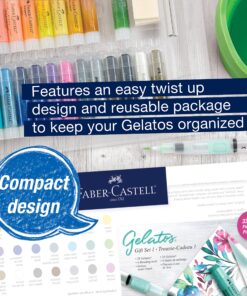 Faber-Castell Gelatos Original Gift Set - 28 Colors - Multi-Purpose Art Color Sticks Set, 34 Piece Gift Set 16 911g9JW3A6L