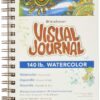 Strathmore 460-55 400 Series Visual Watercolor Journal, 140 LB Cold Press, 5.5"x8", 22 Sheets , White 5.5x8.5 Watercolor 140LB 17 911gCuml3oL