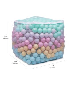 Amazon Basics BPA Free Crush Proof Plastic Pit Balls with Storage Bag, Toddlers Kids 12+ Months, 1000 Count, 1000 Balls, 6 Pastel Colors 28 911m20fHMsL