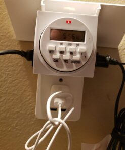 BN-LINK 7 Day Heavy Duty Digital Programmable Timer, FD60 U6, 115V, 60Hz, Dual Outlet, Indoor, for Lamp Light Fan Security UL Listed FD-60/U6 39 911pFVjo8eL