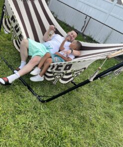 Sunnydaze Universal Heavy-Duty Steel Hammock Stand - 550-Pound Capacity - Fits Hammocks 9 to 14 Feet Long - Black 37 911pNILuYVL