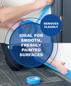 3M 2090 ScotchBlue Painters Tape - 0.25 in. (W) x 180 ft. (L) Masking Tape Roll for Medium Adhesion. Painting Wall Preparation 20 911pUYq8rmL