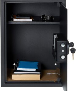 Amazon Basics Steel Home Security Electronic Safe with Programmable Keypad Lock, Secure Documents, Jewelry, Valuables, 1.8 Cubic Feet, Black, 13.8"W x 13"D x 19.7"H 30 911wC8sbAHL