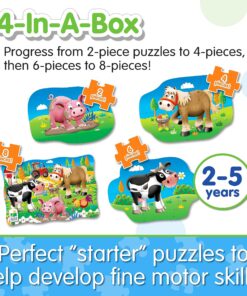 The Learning Journey: My First Puzzle Sets 4-In-A-Box Farm – Farm-Themed Puzzle Sets - Educational Toddler Toys & Activities for Children Ages 2-5 10 911wSFhBZeL