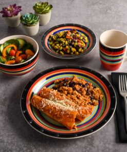 Gibson Home Casa Stella Dinnerware Set, Red, 16-piece 29 911wtRbJ7FL
