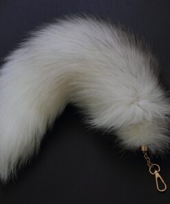Fosrion Fluffy White Gray Arctic Fox Tail Fur Halloween Cosplay Alopex Lagopus KeyChain 24 911xDRNDuOL