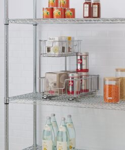 TRINITY Sliding Undersink Organizer with 2 Baskets for Kitchen and Bathroom Cabinet Organization and Storage, 50 Pound Capacity, 11.5” W x 17.75” D x 15.8” H, 1-Pack 1 Pack 14 9122ZiAQvaL