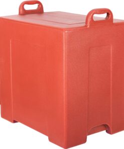 Carlisle FoodService Products Cateraide Insulated Front Loading Food Pan Carrier with Handles for Catering, Events, And Restaurants, Plastic, 5 Full Pans, Brick 13 912330SSDgS