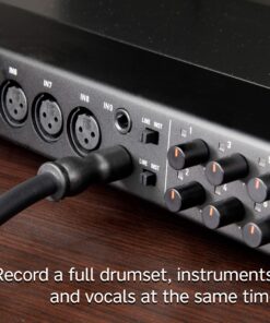 Tascam US-16x08 Rackmount USB Audio/MIDI Interface for Recording, Drum Recording, 8 XLR/8 1/4" Inputs, 8 Outputs, Control Software,Black 30 9123E KWJKL