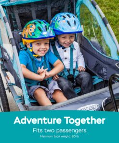 Instep Bike Trailer for Toddlers, Kids, Single and Double Seat, 2-In-1 Canopy Carrier, Multiple Colors Light Blue 25 9125zMDmrHL