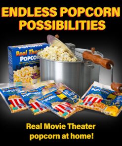 Original Whirley-Pop Popcorn Popper Kit - Metal Gear - Stainless Steel - 1 Real Theater All Inclusive Popping Kit 20 9129zqcMmL