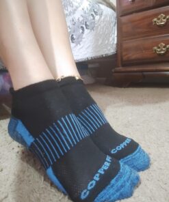 Copper Fit Ankle Length Sport Socks Small-Medium Black 15 912AGt4HkYL