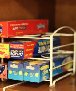 Alternative view of DecoBros Kitchen Wrap Organizer Rack,White (Small/Standard, 2-1/2" Box) White