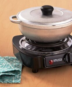 IMUSA USA GAU-80305 Electric Single Burner 1100-Watts, Black 1100W Electric Single Burner 17 912LludM3EL