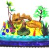 Prehistoric Roaming DINOSAURS 12 Piece Birthday CAKE Topper Set Featuring 3 Dinosaur Figures, Themed Decorative Accessories, Dinosaurs Average 2" to 2.5" Tall 19 912LwTIawCL