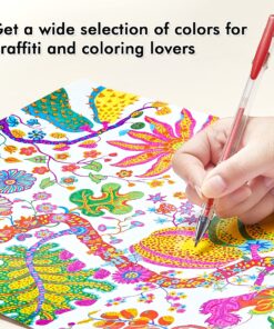 Shuttle Art 120 Unique Colors (No Duplicates) Gel Pens Gel Pen Set for Adult Coloring Books Art Markers 32 912NXQE0nL