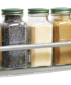 Alternative view of DecoBros 2 Pack Wall Mount Single Tier Mesh Spice Rack, Chrome