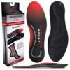Physix Gear Plantar Fasciitis Feet Insoles Arch Supports Orthotics Inserts Relieve Flat Feet, High Arch - XL XL - US Mens 12 - 14 1/2 | Womens 14 - 16 1/2 1 Pair - Red/Black 12 912PcGSXbWL