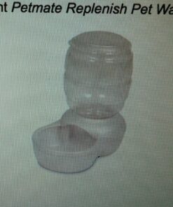 Petmate Replendish Automatic Gravity Waterer for Cats and Dogs, BPA-Free, No Batteries Required, Includes Charcoal Filter, 0.5 Gallon,Silver Silver 0.5 GAL 66 912S1vn3bgL