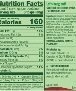 Alternative view of Emerald Nuts Chocolate Peanut Crunch Mixed Nuts (6-Pack) | Features Cocoa Roasted Almonds, Kettle Glazed Pecans, Kettle Glazed Peanuts | 5.5 Oz Resealable Bag | Kosher Dairy Certified, Non-GMO, Contains No Artificial Preservatives, Flavors or Synthetic...