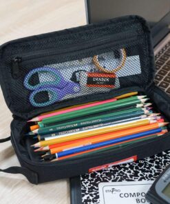 Rough Enough Small Tool Bag Pouch Large Black Pencil Case Box for Kids Boys School Men Cordura Heavy Duty 49 912aPVephkL