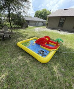 Intex 57454EP 100-inch x 77-inch Inflatable Ocean Children's Play Center Outdoor Backyard Kiddie Pool and Game Set 1 Pack 35 912m84zmrkL