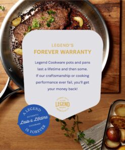 Legend 5 Ply 14 pc All Stainless Steel Heavy Pots & Pans Set | Professional Quality Cookware 5ply Clad Home Cooking & Commercial Kitchen Surface Induction Oven Safe | Non-Teflon PFOA, PTFE & PFOS Free Stainless Steel 5-Ply 39 912prVloL