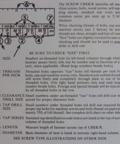 Ruelle Screw Chek’r SAE/ Inch Screw Thread Size Gauge (No. 1 to 5/16) 1/8 Inch Heavy Gauge Steel Screw Checker, Made in USA 5 912r zozakL