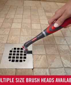 Rubbermaid Reveal Cordless Battery Power Scrubber, Gray/Red, Multi-Purpose Scrub Brush Cleaner for Grout/Tile/Bathroom/Shower/Bathtub, Water Resistant, Lightweight, Ergonomic Grip (1839685) 45 912wjSLb8pL