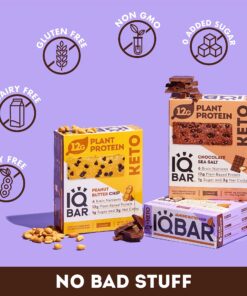 IQBAR Brain and Body Keto Protein Bars - Chocolate Lovers Variety Keto Bars - 12-Count Energy Bar Pack - Low Carb Bars - High Fiber, Gluten Free and Low Sugar Meal Replacement Bars - Vegan Snacks 12 Count (Pack of 1) 25 912wm713pmL