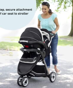 Alternative view of Graco FastAction Fold Sport Travel System | Includes the FastAction Fold Sport 3-Wheel Stroller and SnugRide 35 Infant Car Seat, Gotham