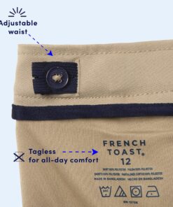 French Toast Girls' Adjustable Waist Pleated-Front Two-tab Scooter 10 Heather Gray 16 912xGQGx2bS 1